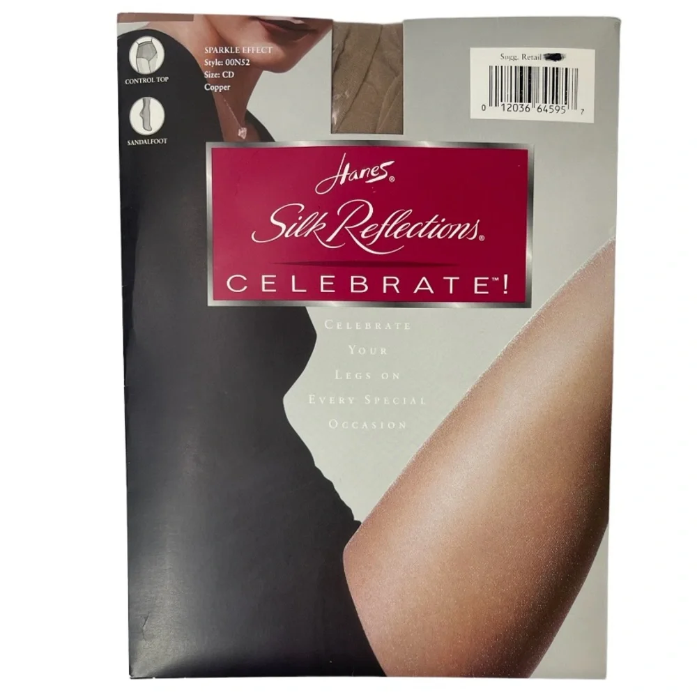Vintage Hosiery Womens Pantyhose Lot Hanes Silk Reflection Resilience Beige Nude
